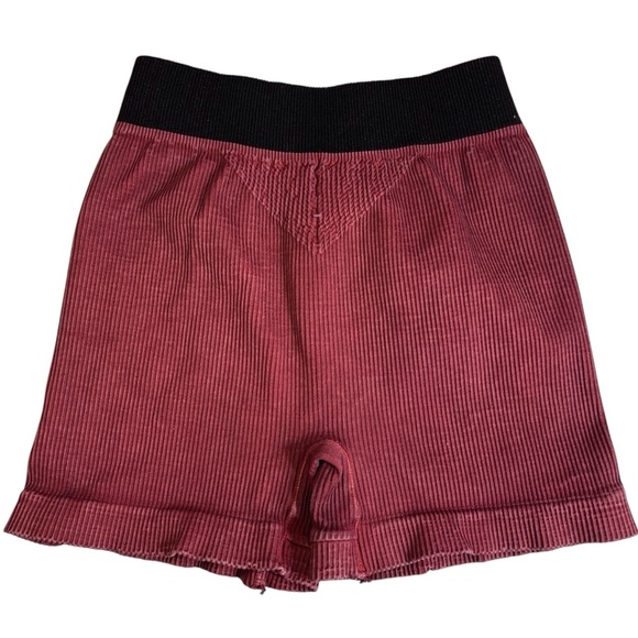 Free People Movement Ribbed Biker Athletic Shorts High Rise Women’s Size M/L - Picture 3 of 5